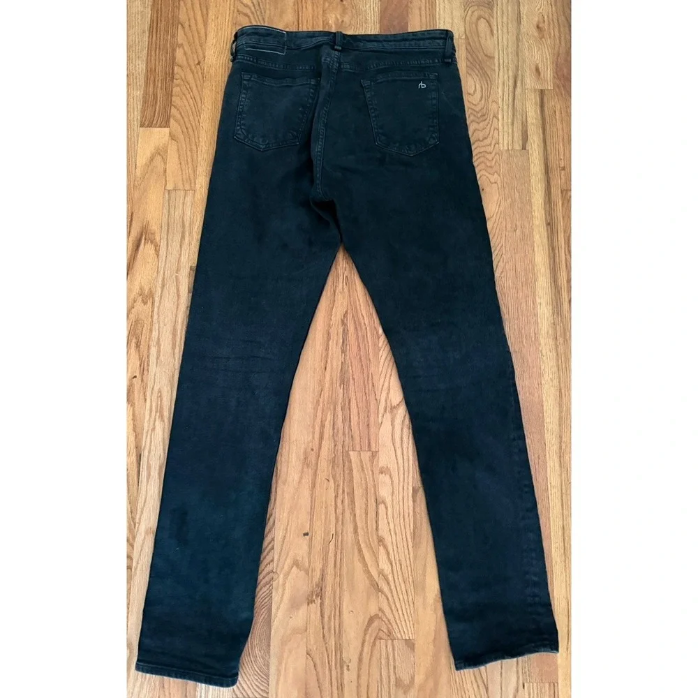 RAG & BONE NY Men Fit 2 Slim Archer Faded Black Jean Slim Stretch Denim Men 32